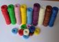 Mobile Preview: Holzringe in Montessori-Farben - Set mit 10 Serien zu je 9 Stück